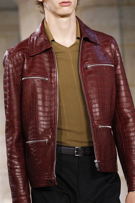 hermes leather coat